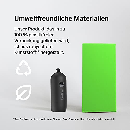 Belkin BoostCharge 30-W-Kfz-Schnellladegerät, Zigarettenanzünder USB, kompaktes Modell mit USB-C-Power Delivery-Anschluss… – Ansicht 6