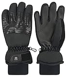 Picture of N'Ice Caps Kids Waterproof Thinsulate Warm Winter Gloves (Black Stripe, 10-12 Years)