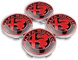  WOAFEY Nabendeckel 4 STÜCKE 60mm für Alfa Romeo 159 156 Giulietta Mito Giulia Spider Brera Car Rad Center Hub Cap Auto Styling Felgen Abdeckung Badge Emblem Aufkleber Radnabenkappen,D