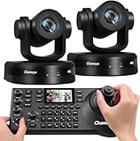 Chameye 4K Conference Room Camera, 20x Optical Zoom AI-Auto Tracking 4K PTZ Camera Live Streaming for Church Video Conference Meeting Room, CH420+E300