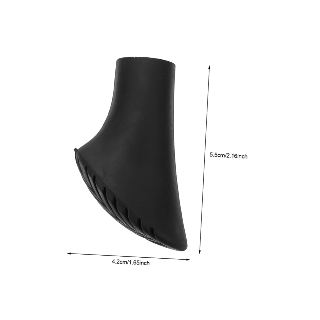 Gogogmee 4pcs Outdoor Trekking Pole Accessories Non Slip Walking Cane Tip Crutches Replacement Parts Silicone Crutch Tip Accessory Cane Crutch Accessory Black