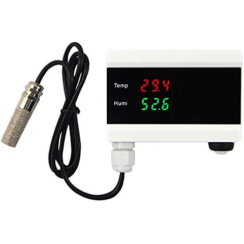 aixi-SHS Wi-Fi Humidity Temperature Sensor Trigger Alarm Screen Digital Display Data Export High/Low Temperature Humidity Smart Scenes - Smart Life APP Control Cover