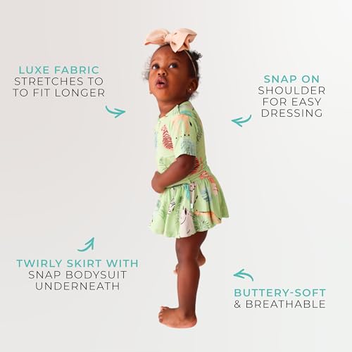 Posh Peanut Baby & Little Girls Dresses for Summer - Twirl Bodysuit Dresses for Girls Made of Soft Viscose from Bamboo4
