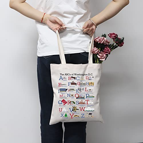 Tote Bag MNIGIU Washington DC Alphabets miniatura 3