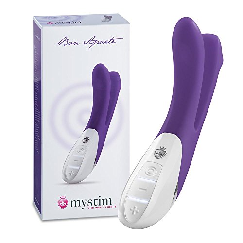 Vibromasseur Mystim Bon Aparte pourpre en silicone de 22 cm