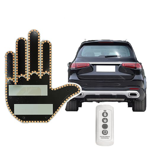 Finger Gesture Light, Funny Led Hand Sign with Remote, Glowgesture for Car Truck - Ideal Gifted Car Accessories, Truck Accessories (FGL-240Z)