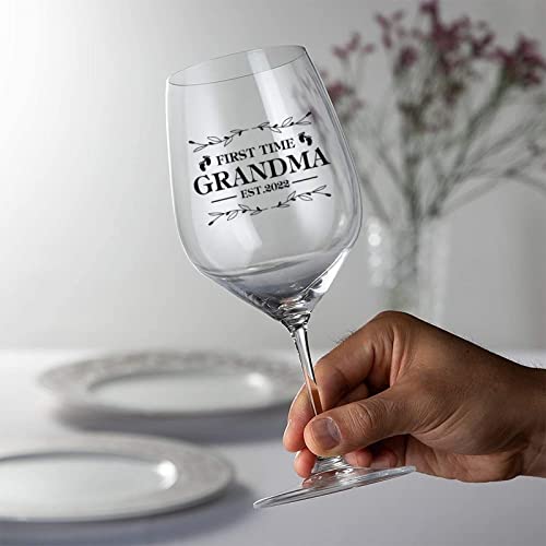 Verres à vin Promoted to Grandma un cadeau unique pour future grand-mère