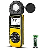 Light Meter-HOLDPEAK 881E Digital Illuminanc/Light Meter with 0.01~300,000 Lux (0.01~30,000 FC) Measuring Ranges and 270° Rotatable Detector for LED Lights and Plants Lumen Meter