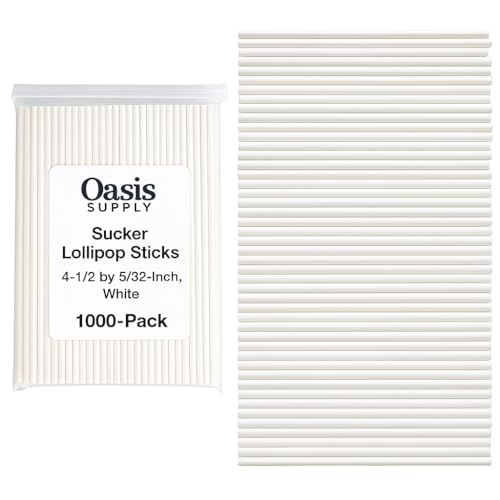CK Products Sucker Lollipop Sticks, 4-1/2 by 5/32-Inch, White, Pack of 100