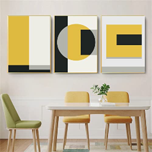 Géométrie abstraite peinture toile salon moderne pour créer une ambiance nordique chic