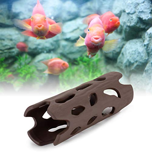 Hygger Small Fish Tank Decorations, Aquarium Ornament Cave Ceramic Hiding House for Shrimp Fish Bett Hygger Small Fish Tank Decorations, Aquarium Ornament Cave Ceramic Hiding House for Shrimp Fish Bett