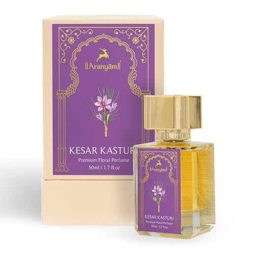 Image of Aranyam Perfumes Keshar Kasturi Premium Natural Floral Perfume 50ml Officer Wear Eau De Parfum Long Lasting Fragrance Perfume for Men Anniversary Birthday Gifts for Casual Party