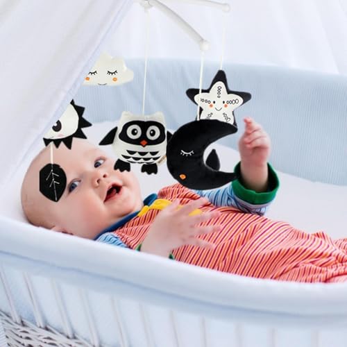 Mobile pour berceau musical pour poussette et crèche avec animaux suspendus faits main
