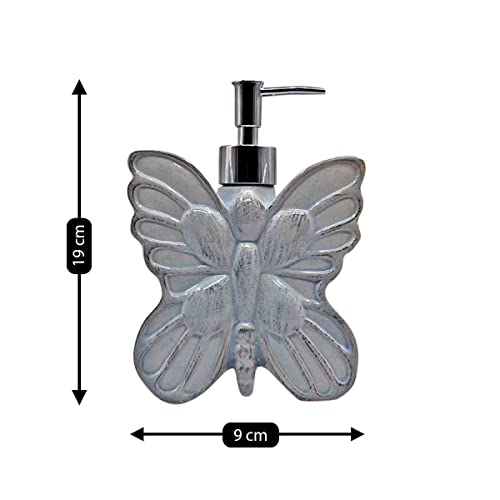Image of Kookee Ceramic Soap Dispenser with Pump for Kitchen, Bathroom, & Wash Basin, Designer Refillable for Liquid Handwash, Shampoo & Lotion, Leakproof, Set of 1 (7682)