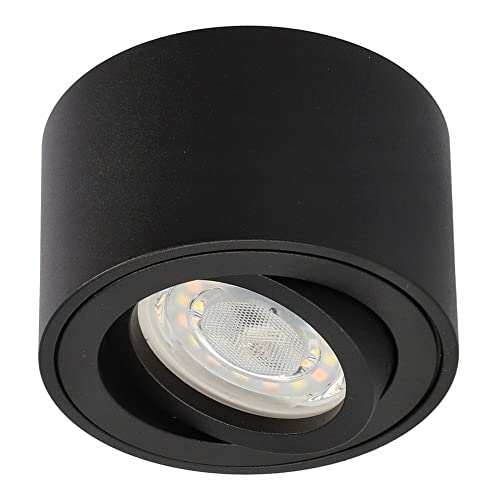 EDO ZALDA OV Black Surface-Mounted Luminaire - Round Aluminium Ceiling Light, LED Downlight Spot, Ceiling Lights for Living Room, IP20, Made of Aluminium EDO777450