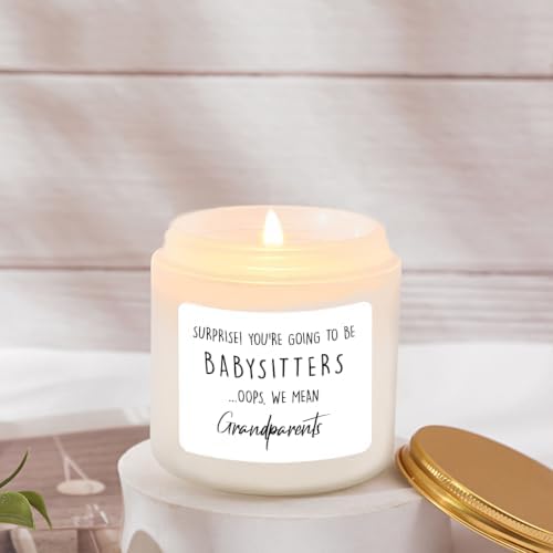 Pregnancy Announcement for Grandparents - Baby Announcements Ideas - Grandparents to Be Gifts - Promoted to Be Grandparents Gifts - Soy Candle Lavender 4oz — 사진 2