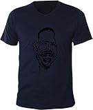 Ökotex 100 Mister Merchandise Herren V-Ausschnitt T-Shirt Franck Ribery, V-Neck, Größe: XXL, Farbe: Navy