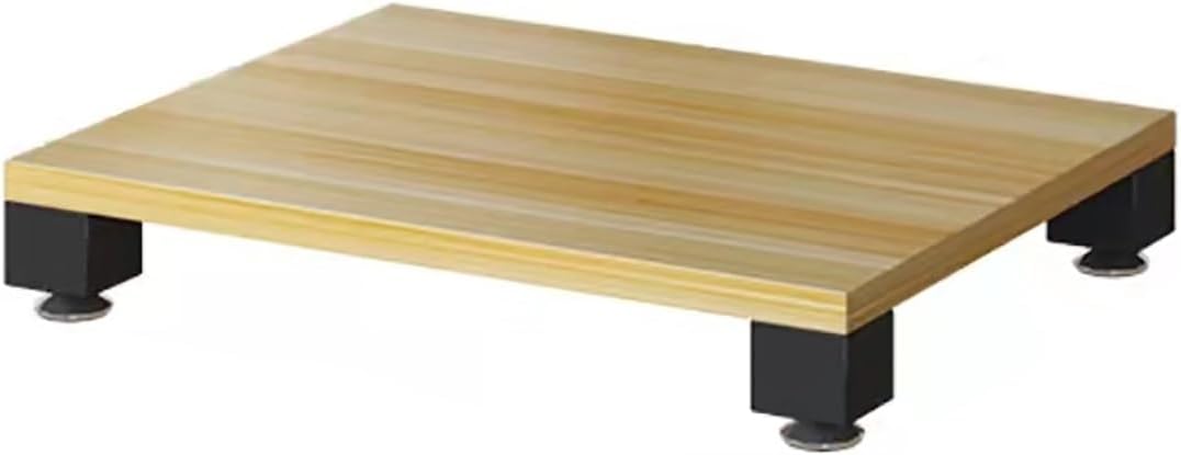 Gaming Shelf Floor-Standing Audio Rack Audio Rack High Amplifier Rack Shelf/Audio-video Shelving AV Media Stand Easy to Assemble for Living Gaming Recording Room Meeting.(Original wood,60x48x10cm)