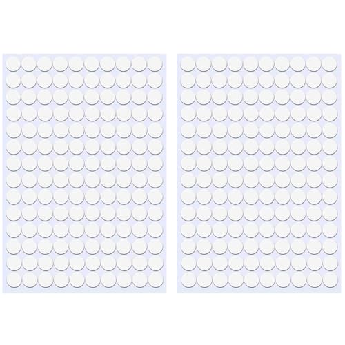 ZXUEZHENG Self-Adhesive Screw Hole Stickers,2-Table 140 in 1 Self-Adhesive Screw Covers Caps Dustproof Sticker 12mm White