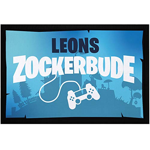SpecialMe® Fußmatte Kinderzimmer Zockerbude personalisiert mit...