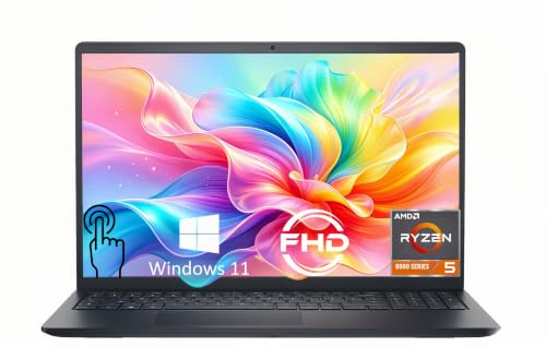 Image of Dell Inspiron 15 15.6 inch FHD Touchscreen Laptop, AMD Ryzen 5 7530U Processor (6-Core, up to 4.5GHz), 16GB RAM, 512GB SSD, AMD Radeon Graphics, Lightweight & Portable for Home, Student & Business, Win11