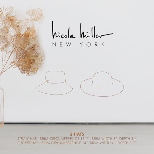 Sombrero tipo Bucket y Sombrero de Paja para Mujer Nicole Miller New York miniatura 4