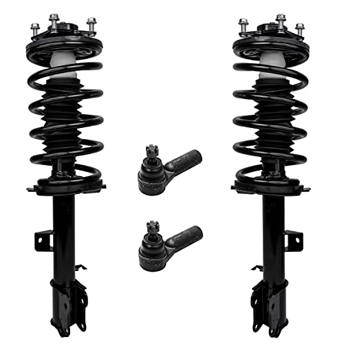 Image of Detroit Axle - Front Struts Kit for 2001-2009 Ford Escape Mazda Tribute Mercury Mariner [Not for Hybrid] 2 Ready Suspension Struts w /Coil Spring Assembly 2 Outer Tie Rods Replacement
