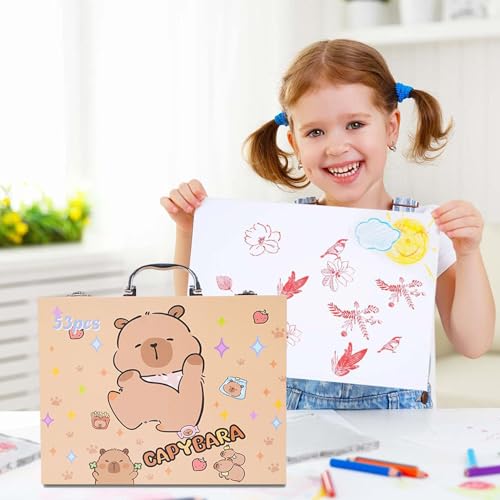 Kit de dessin multi-techniques avec crayons à l'huile et marqueurs fluides