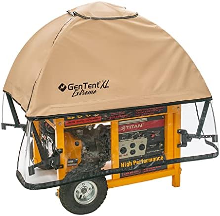 GenTent XL Generator Running Cover - Universal Kit - for Larger Open Frame Generators (Extreme, Tan)