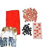 Bingo-Brettspiel – Tragbares Reise-Bingo-Set Aus Holz, Russische -Bingos-Spiele Aus Holz,...