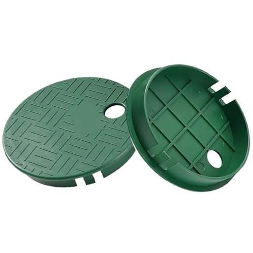 2Pcs Irrigation Valve Box Cover, ID 5.5\" OD 6\" Sprinkler Box Cover Lid, Irrigation Box Lid for Sprinkler Irrigation System(Green)