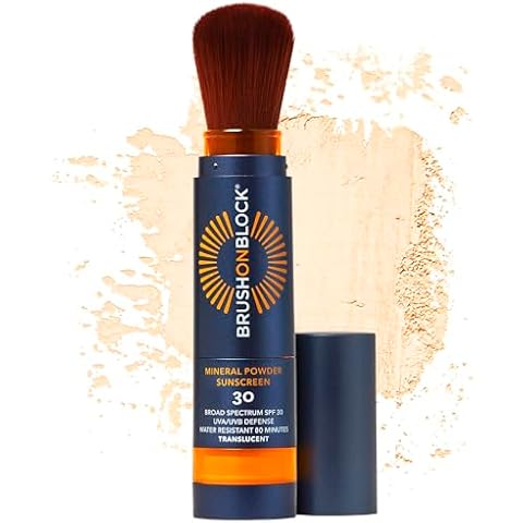 Brush On Block Mineral Sunscreen Powder, Refillable Broad-Spectrum SPF 30 Cover