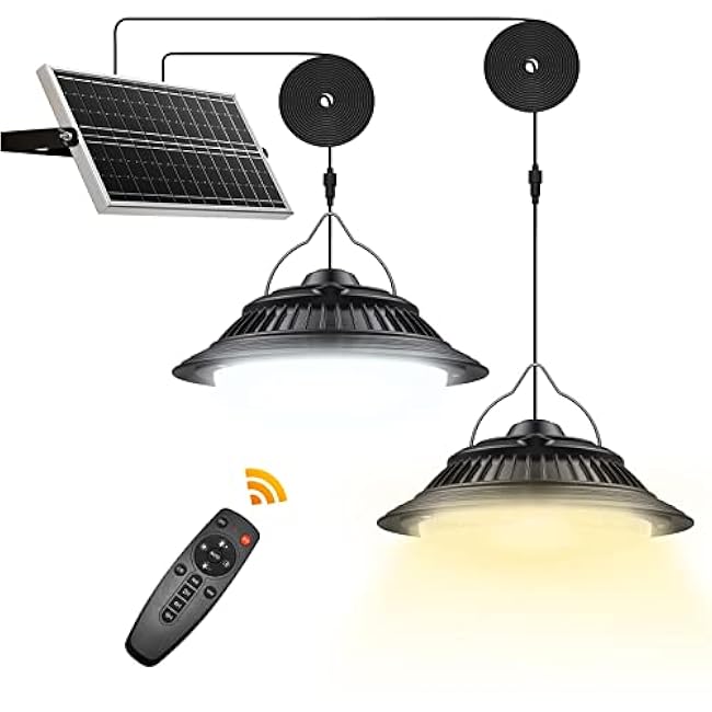 Solar Shed Lights Pendant Lights Solar Hanging Chandelier Lights 3200K/4000K/6000K