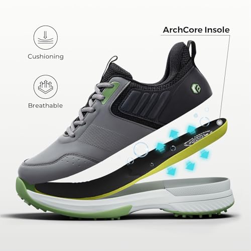 FitVille Wide Golf Shoes for Men Arch Support Spikeless Golf Sneakers by FitVille - Used condition - Image 8