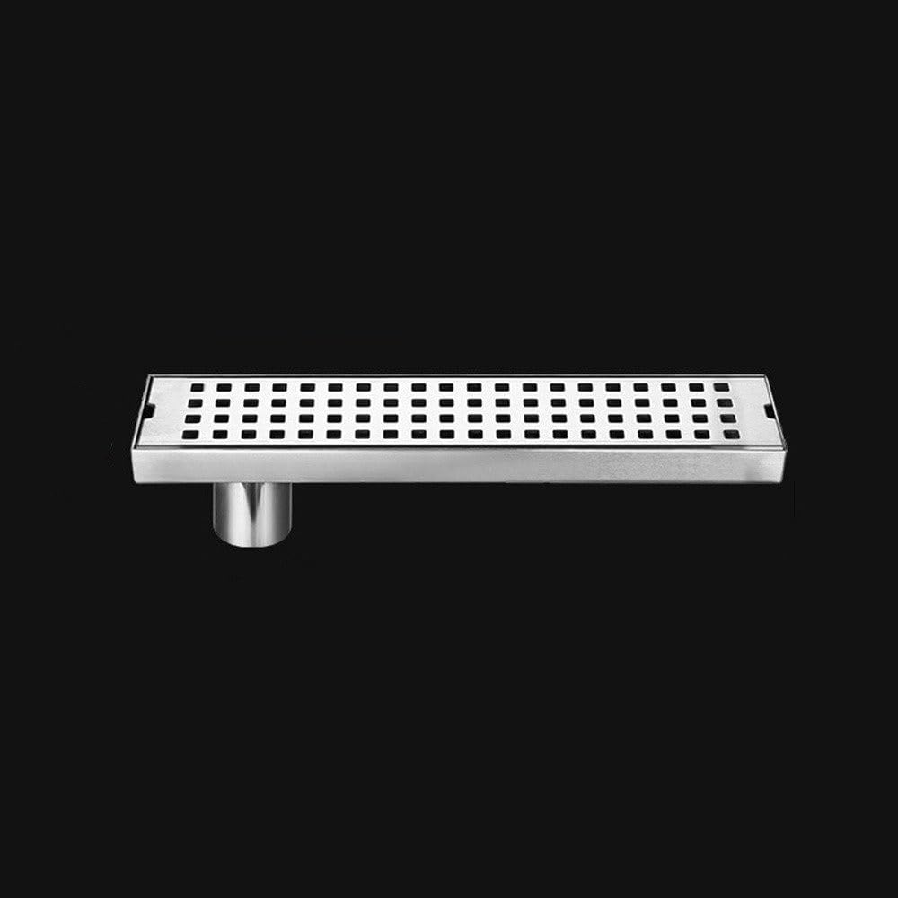 Long Square Floor Drain Shower Stainless Steel Waste Drain Linear Cover Bathroom Accessories for Kitchen Toilet Laundry,60x6.8cm Side