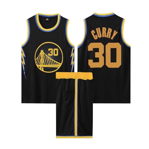 Maillot Basketball Enfant/Adulte 2025, Ensemble Jersey et Short Populaire, Noir S