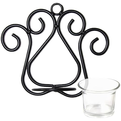 Cabilock European Style Candle Holder Wall-Mounted Metal Sconce for Living Room Bedroom and Dining Decor Geometric Design for Unique Ambiance and Easy Installation