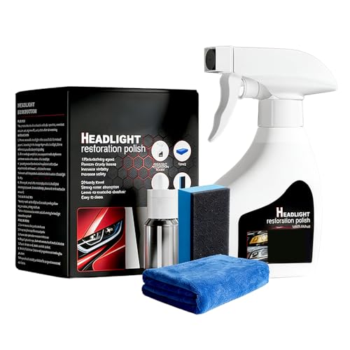 Automotive Headlamp Restoration Fluid Kit, 2026 New Headlight Cleaning Solution, Durable Car Headlight Polish for All Vehicle Types, Easy Headlight Restorer for Foggy Headlights (1PACK)