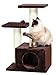 TRIXIE Valencia Scratching Post with Condo, Two Platforms, Dangling Cat Toy, Brown