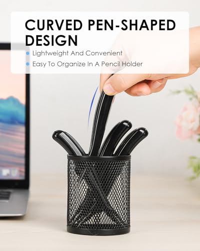 KTRIO Magnetic Staple Remover Tool 4 Pack, Professional Stapler Removers Flat Staple Puller Stick for Classroom, Office, Home, Classic Black