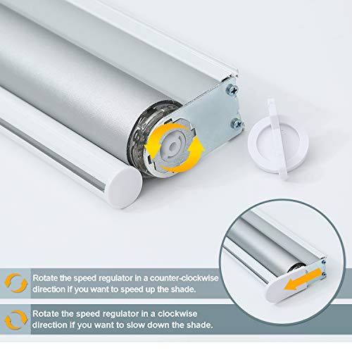 image for Allesin Cordless Roller Shades Blinds Spring Blackout Thermal White 27