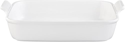 Miniatura 23 de Le Creuset Stoneware Heritage - Plato rectangular, 4 cuartos de galón (12 x 9 pulgadas), sal marina Artichaut
