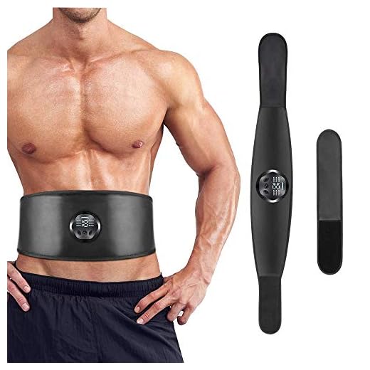 NOBRAND Electroestimulador Muscular Abdominales, Estimulación Muscular Masajeador Eléctrico Cinturón Abdomen/Brazo/Piernas/Glúteos no Necesita Almohadillas ni Gel USB Recargable