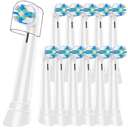 Brossettes de rechange compatibles avec Oral B iO Series 2 3 4 5 6 7 8 9 10 têtes blanches avec capuchon