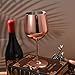 Bruntmor Stainless Steel Wine Glass - 17 Oz Unbreakable 8 inches Tall Wine Glasses - Shatterproof, Metal Copper, Stemmed Drinkware For Champagne, Cocktail - Wedding Goblets Glass - 1 Rose Gold