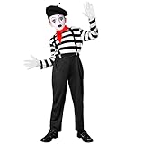 W WIDMANN MILANO Party Fashion - Disfraz de mimo para niños, conjunto completo para disfrazarse en carnaval o fiestas temáticas