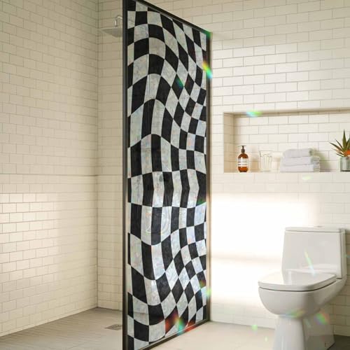 Vinilo decorativo para ventana 19.6x39.3in negro y blanco miniatura 4