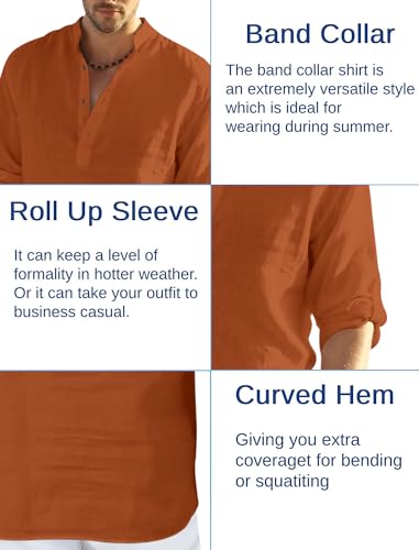 Image of Men's Kurta || Chinese Collar Long Sleeves || Straight Hip Length Kurtas || Short Kurta for Men || for Festival || Function || Occasion Wear Fancy Kurta for || Best Gifts for Men