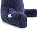 Husband Pillow XXL - Reading Pillow Bed Chair with Arms & Back Support - Dark Blue - Back Pillow for Beds Sitting Up - Bed Rest Arm Pillow - Comfy Reading Pillow for Adults
