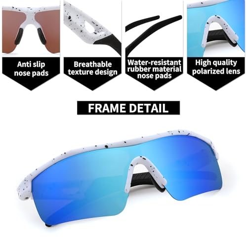 Image of FEISEDY Kids Polarized Sports Sunglasses, TR90 UV400 Baseball Cycling